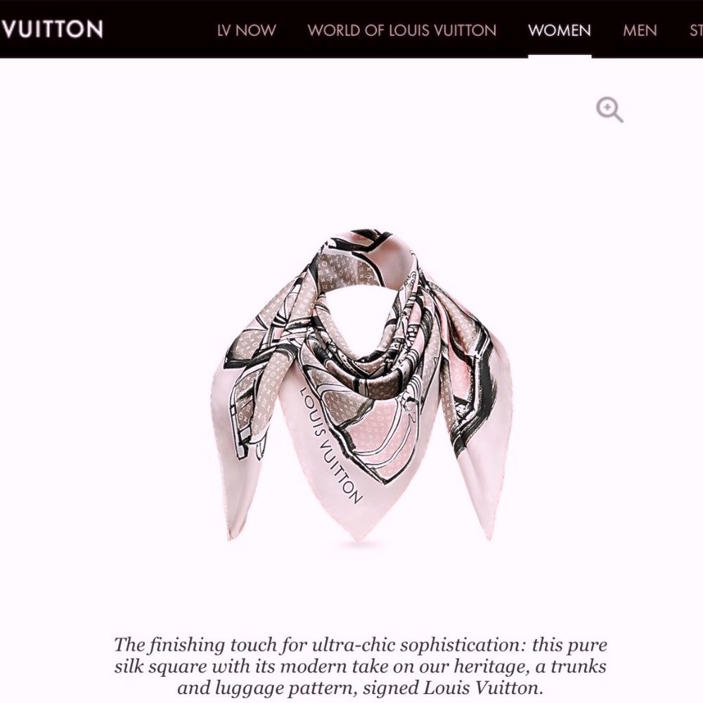 Louis Vuitton Wrap Trunks Luggage Monogram Pink Silk Scarf - Picture 15 of 15